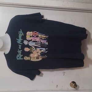 Adult swim Rick & morty navy blue short sleeve crew neck shirt xl